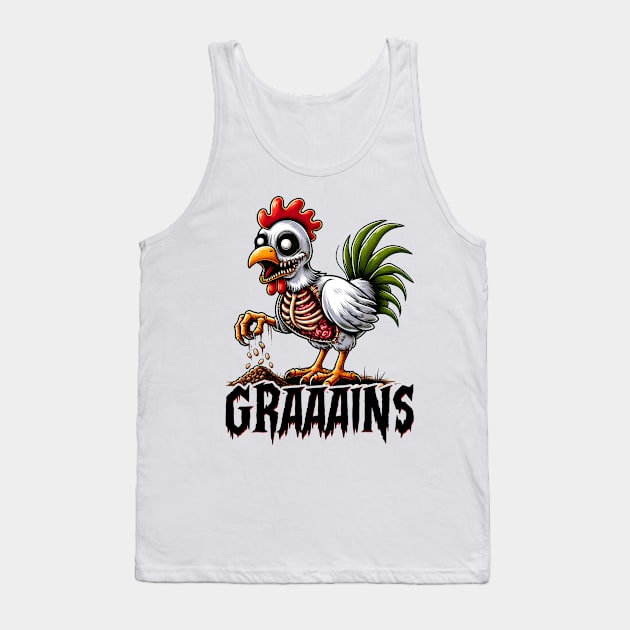 Undead Zombie Chicken Grains Tank Top by cyryley